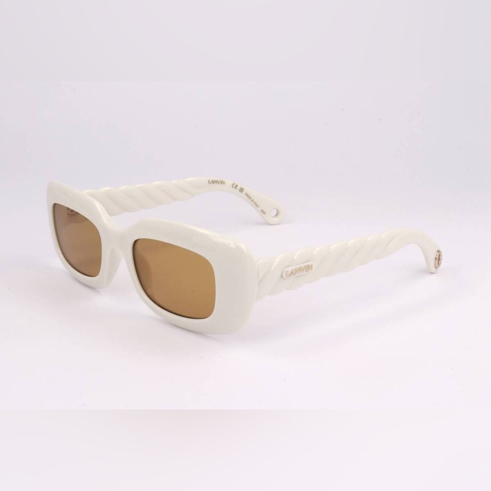 Lanvin LNV629S 102 WHITE 50/20/140 White Sunglasses with Brown Lenses